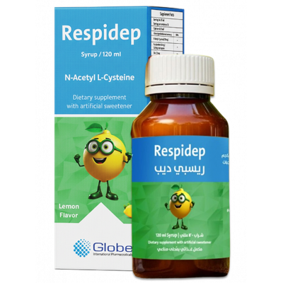 RESPIDEP DIETARY SUPPLEMENT ( N-ACETYL L-CYSTEINE + IVY LEAF EXT. + ZINC ) LEMON FLAVOR 120 ML SYRUP RESPIDEP DIETARY SUPPLEMENT ( N-ACETYL L-CYSTEINE + IVY LEAF EXT. + ZINC ) LEMON FLAVOR 120 ML SYRUP